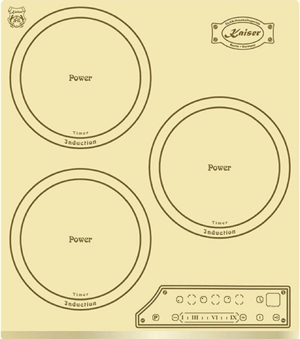 INDUKTIONSKOCHFELD - Beige, Keramik (45/4.4/51cm) - Kaiser Küchengeräte