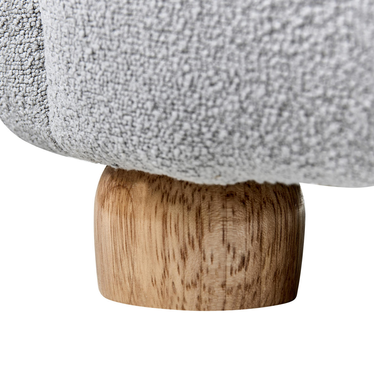 KINDERSESSEL Grau Hervik - Weiß/Braun, Textil (55/63/49cm) - Beliani
