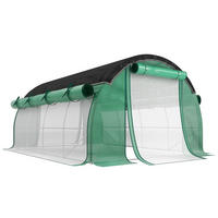 FOLIOVÝ TUNEL, 400L x 300B x 198H cm - zelená barva, plast (300/198/400cm) - Outsunny