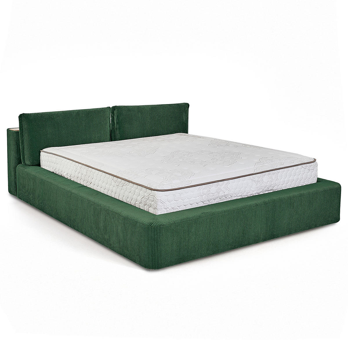 POLSTERBETT - Grün, Textil (180/200cm) - home24