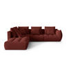 MODULARES-ECKSOFA links Bloom aus strukturiertem Stoff rot 4 Sitzplätze - Rot, Textil (310/316cm) - Micadoni