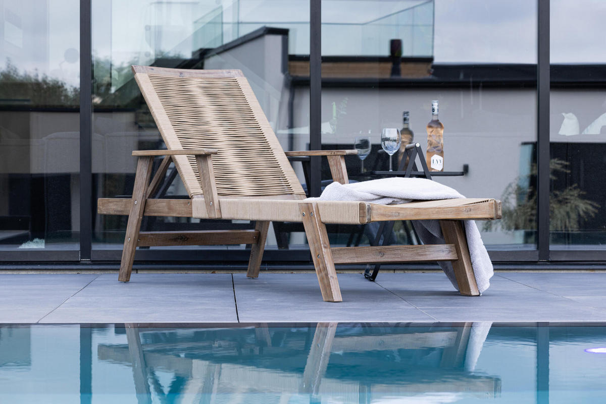 SONNENLIEGE LITTLE JOHN Braun 200x72x55 cm - Braun, Holz (200/55/72cm) - FURNLUX