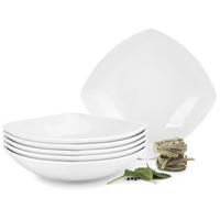 SUPPENTELLER CARLINA 6-tlg - Weiß, Keramik (20cm) - KONSIMO®