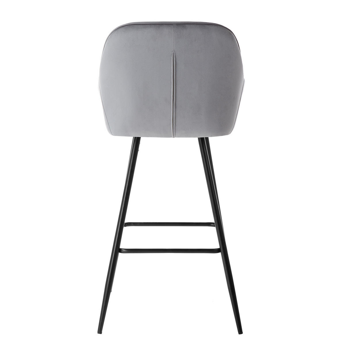 BARSTUHL - Grau, Textil/Metall (52/107/55cm) - home24