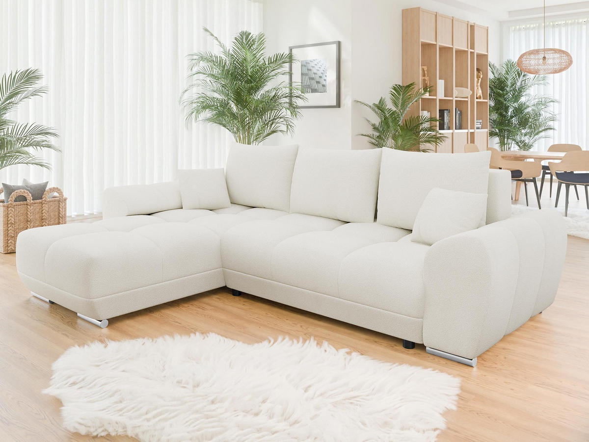 ECKSOFA Logo - Creme, Holz/Kunststoff (291/183cm) - MIRJAN24