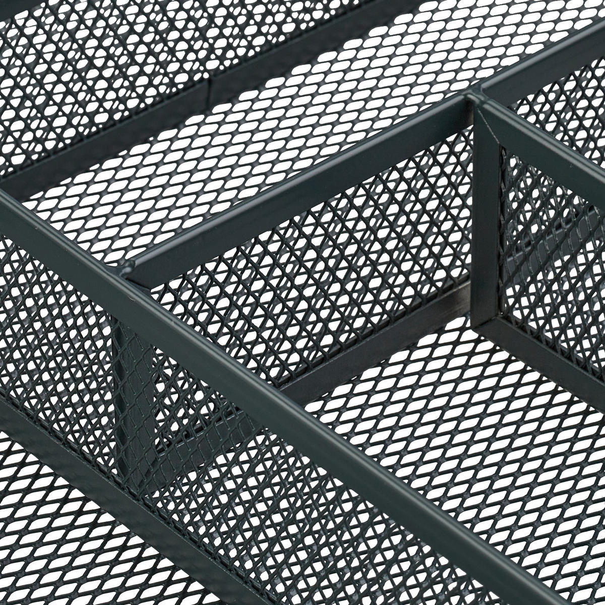 BESTECKKASTEN - Anthrazit, Metall (28.5/5/40.5cm) - Relaxdays