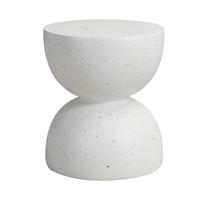 BEISTELLTISCH, MgO, Indoor/Outdoor, Terrazzo Weiß - Weiß, Naturmaterialien (39.5/39.5/45.5cm) - FLIEKS