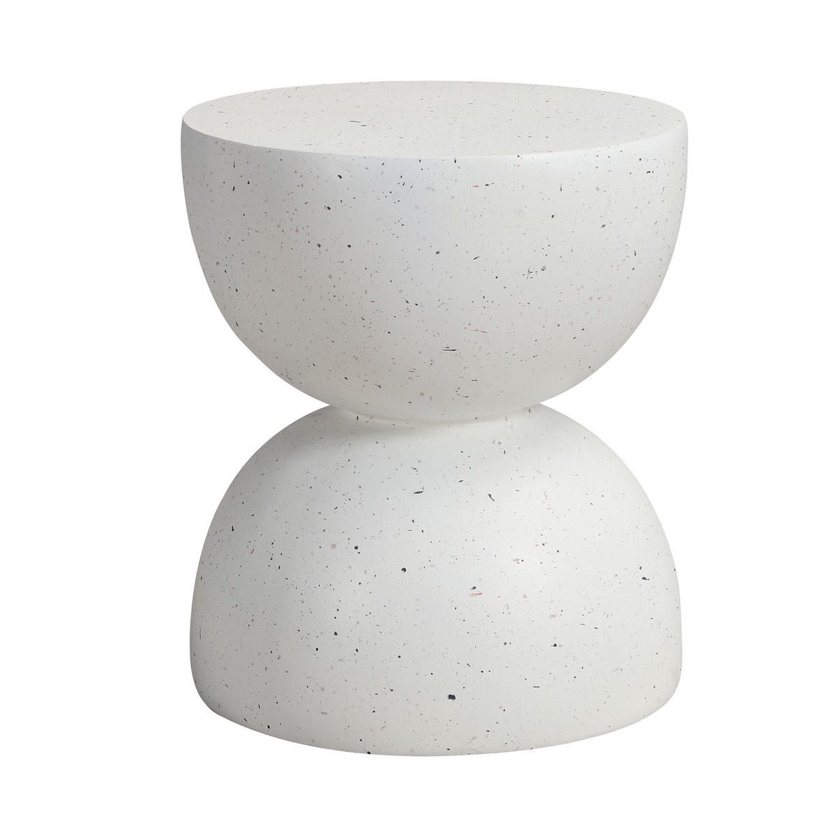 BEISTELLTISCH, MgO, Indoor/Outdoor, Terrazzo Weiß - Weiß, Naturmaterialien (39.5/39.5/45.5cm) - FLIEKS