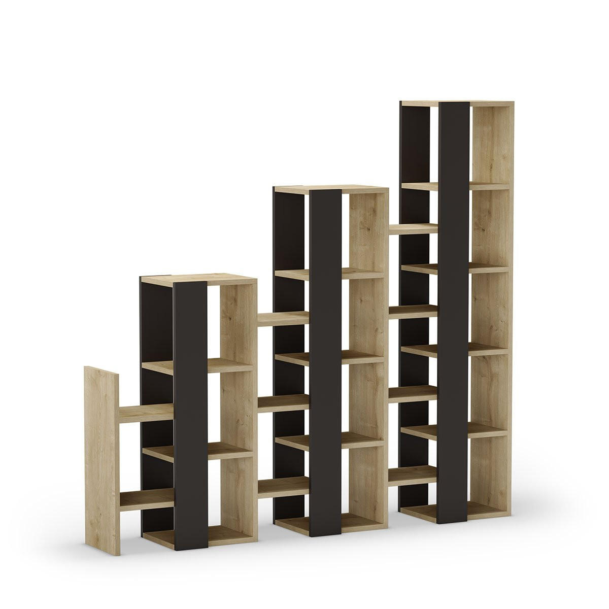 REGAL Trenner Anissa - H151 cm - Eiche Artisan/Grau, Holzwerkstoff (29/151/158cm) - Calicosy