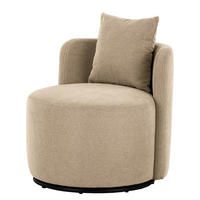 SESSEL - Sandfarben/Schwarz, Textil/Metall (73/67/75cm) - home24