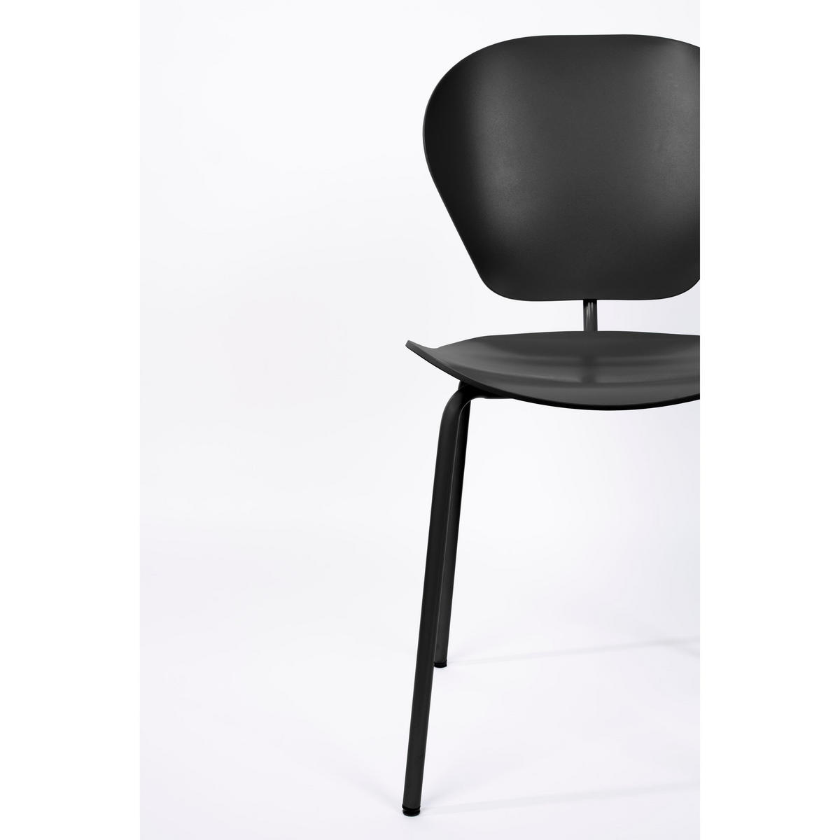 ESSZIMMERSTUHL The Ocean Chair Schwarz - 2 er Set - Schwarz, Kunststoff (43/85.5/55cm) - Zuiver