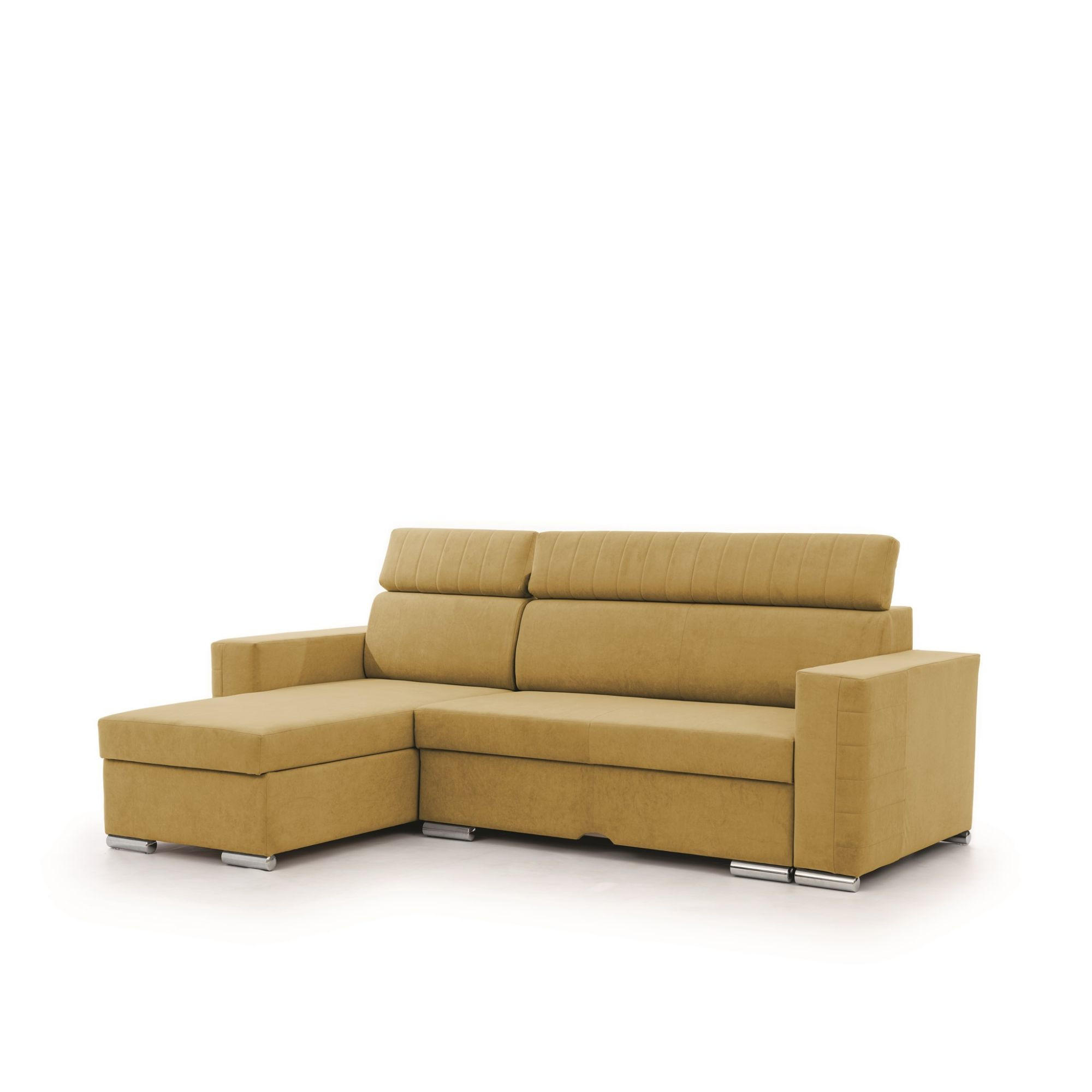ECKSOFA Canton In Camelia - Gelb, Holzwerkstoff/Textil (260/173cm) - Fun Möbel