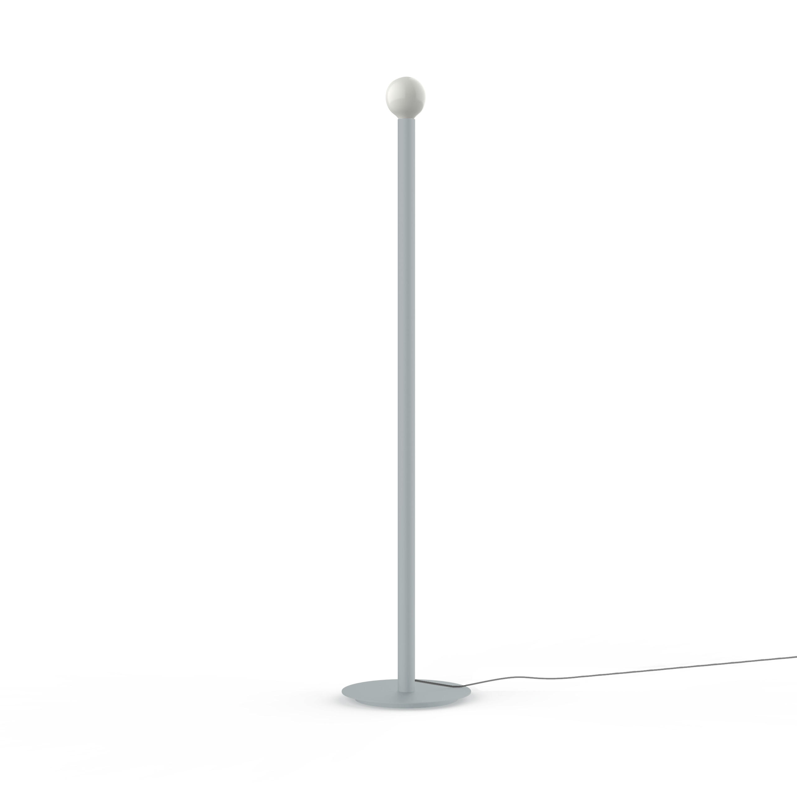 STEHLEUCHTE - Grau, Metall (40/40/165cm) - Lumicom