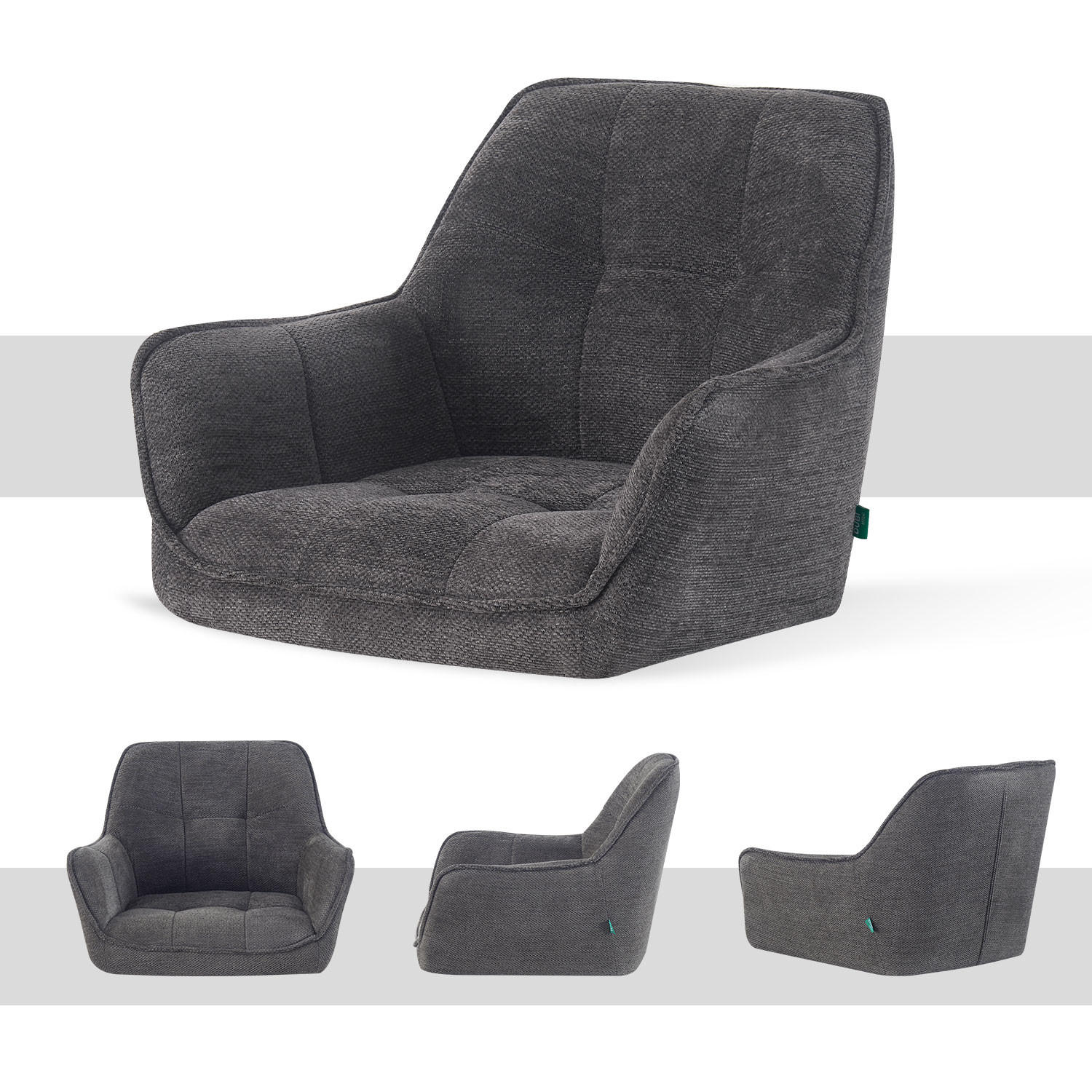 ESSZIMMERSTUHL THOMAS-LENI 2er-Set 180°drehbar - Creme/Schwarz, Textil (61/81/62cm) - DUBI Möbel