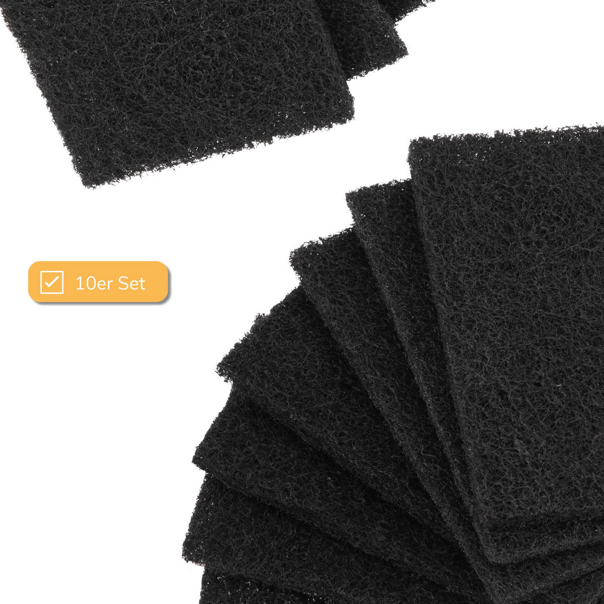 AKTIVKOHLEFILTER (10er Set) - Schwarz, Kunststoff (6/1/9cm) - eluno