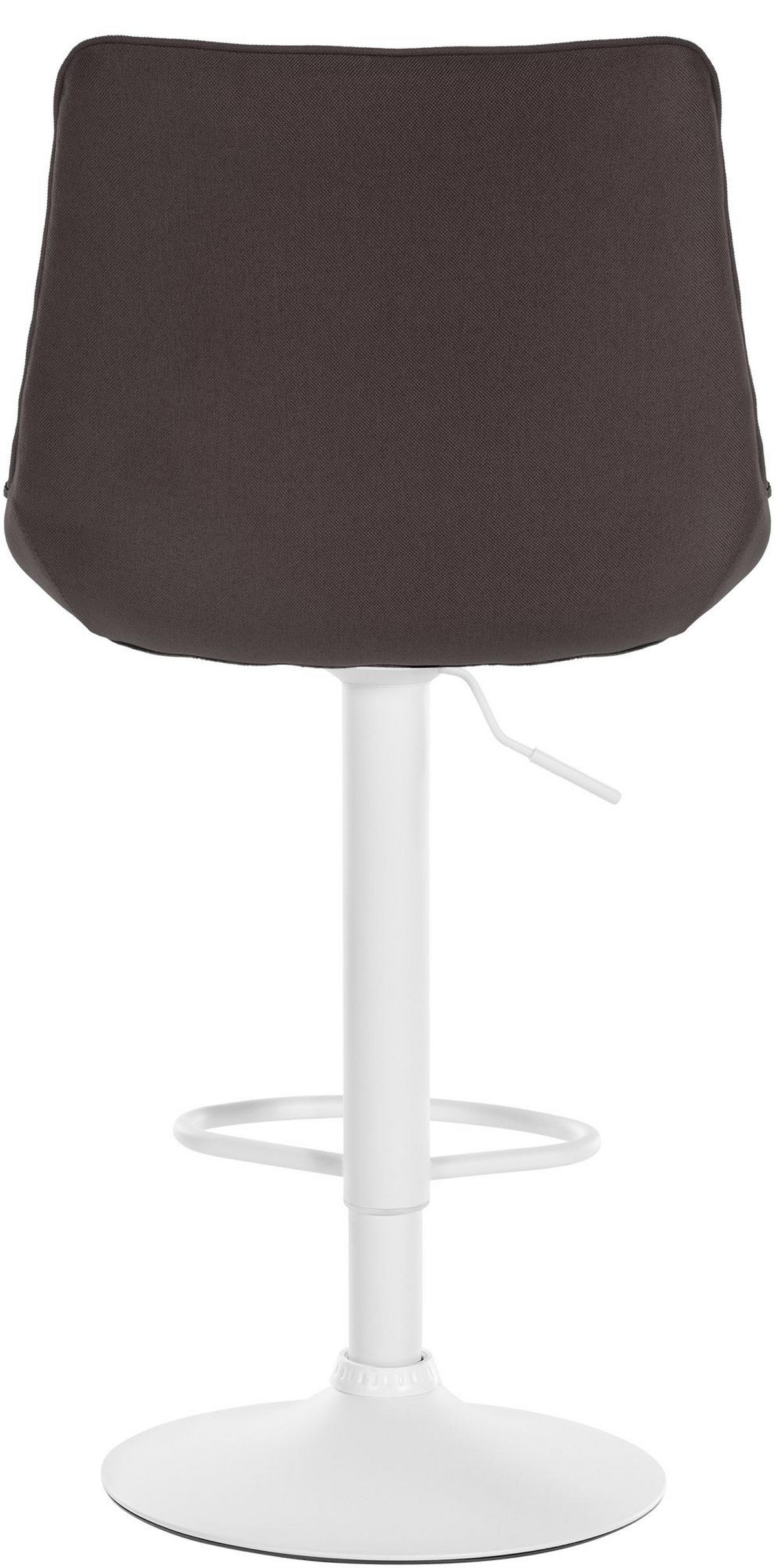 BARHOCKER RIO Taupe Stoff Weiß - Taupe, Textil/Metall (49.5/91/50cm) - DELUKE