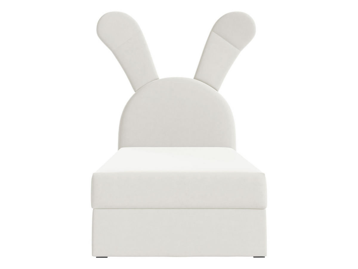 BOXBETT Bunny Light, Seite: Links - Creme/Schwarz, Holz/Textil (100/200cm) - MIRJAN24