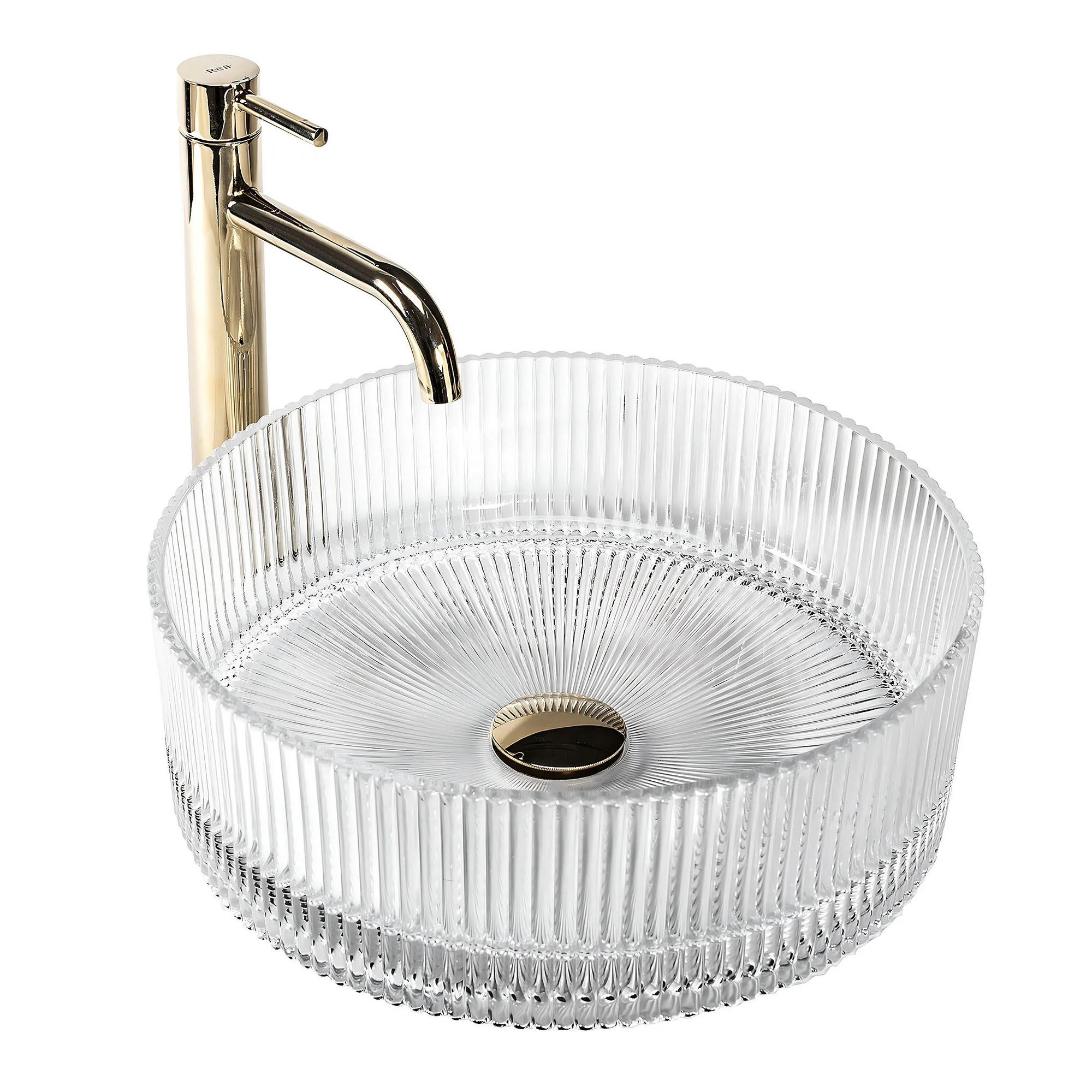 REA Aufsatzwaschbecken Transparent 36x12x36 cm