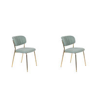 ESSZIMMERSTUHL Jolien - Grün - 56/48/77 cm - 2er-Set - Grün, Textil (48/77/56cm)