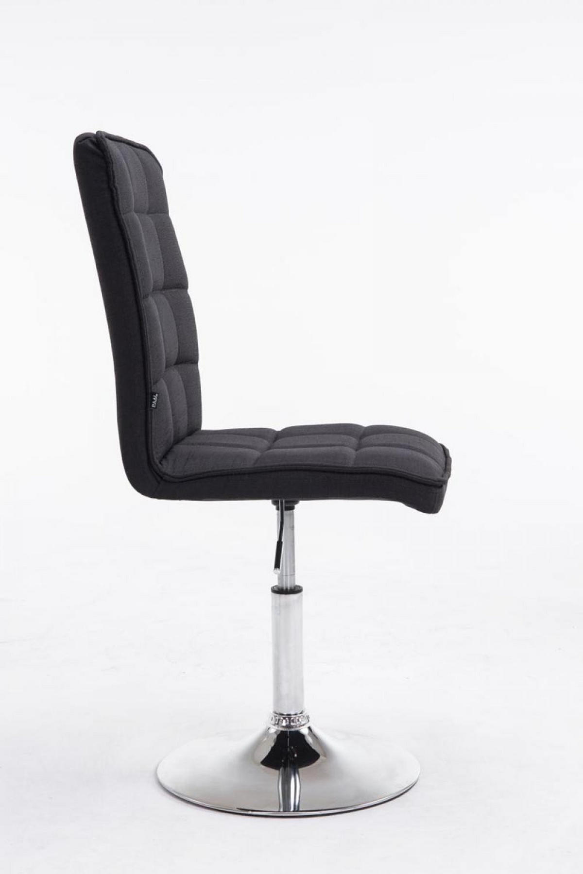 DREHSTUHL Stoff schwarz - Chromfarben/Schwarz, Textil/Metall (43/90/59cm) - CLP