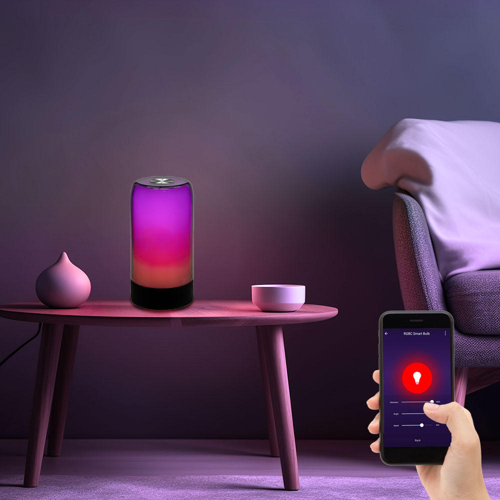 LED TISCHLEUCHTE Weiß Smart RGB - Schwarz, Kunststoff (10/10/18.8cm)