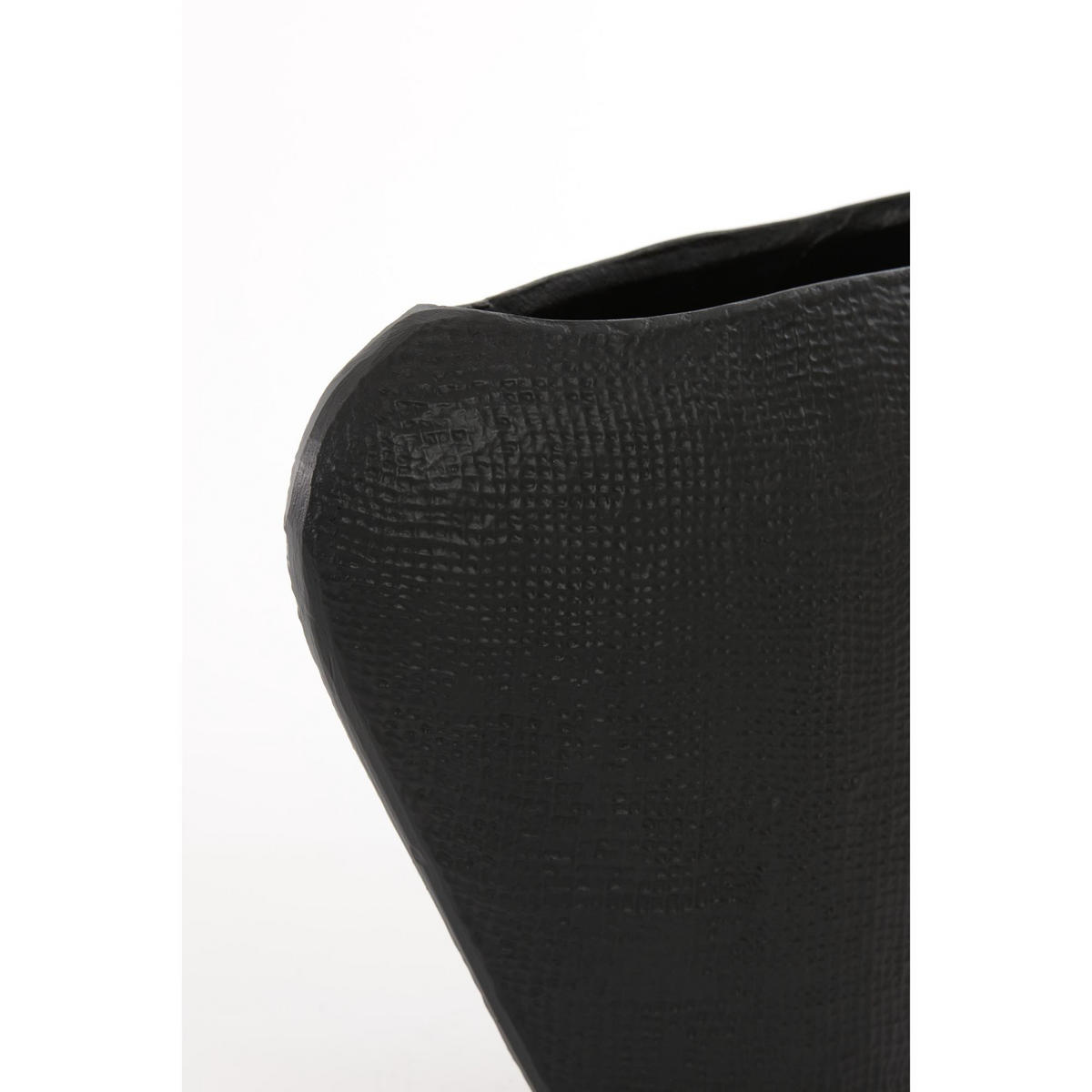 VASE Mayoro Schwarz 32/9/23 cm - Schwarz, Metall (23cm) - Light & Living
