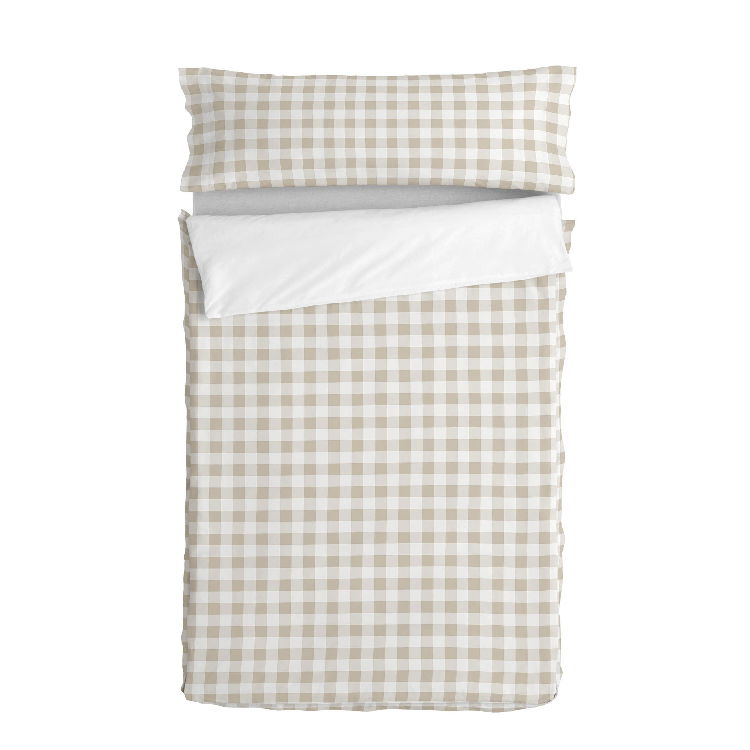 NORDIC-SACK vichy 90x200 cm ohne füllung beige - Beige, Textil (90/200cm) - Happy Friday