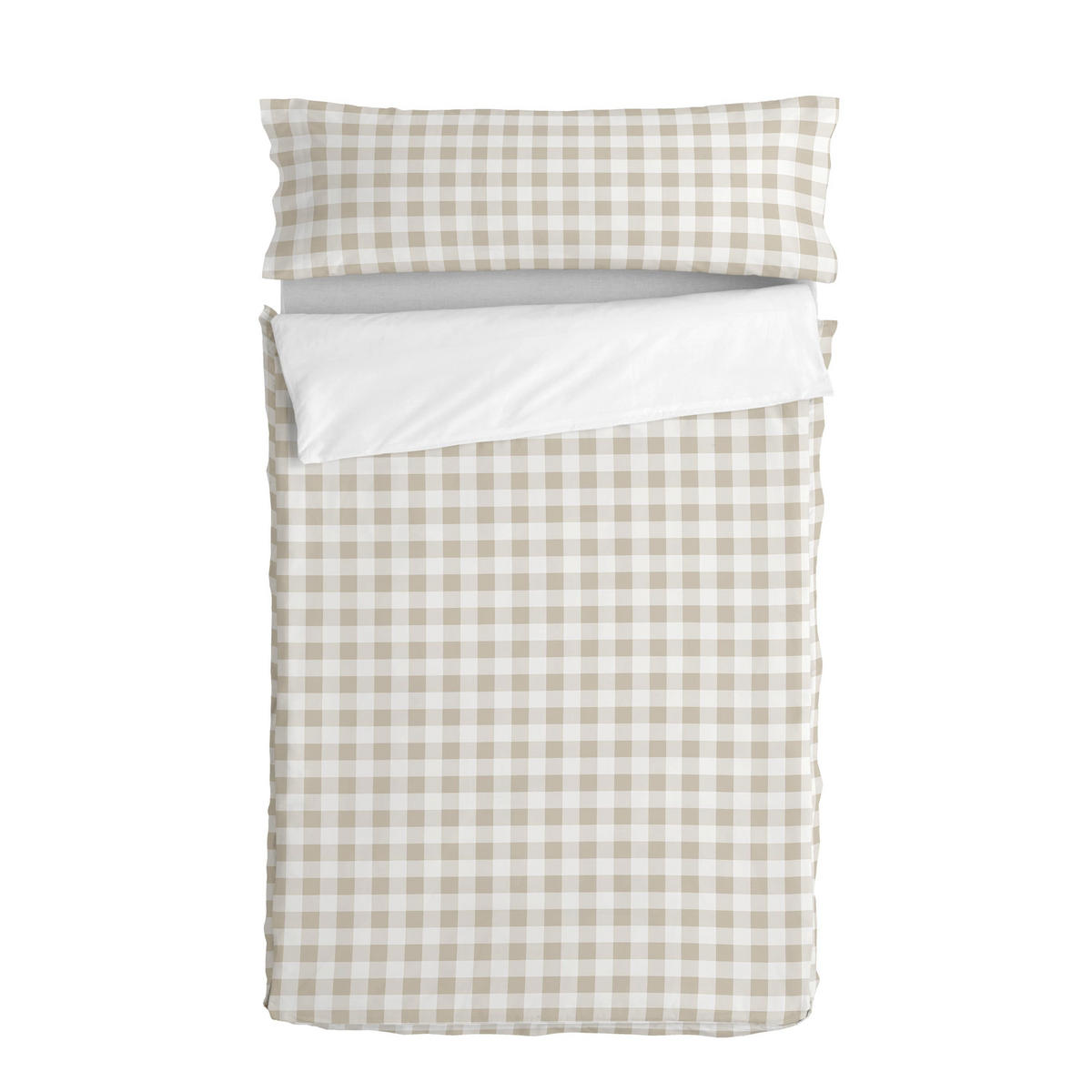 NORDIC-SACK vichy 90x200 cm ohne füllung beige - Beige, Textil (90/200cm) - Happy Friday