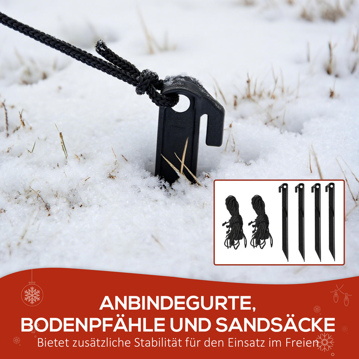 AUFBLASBAR Schneemann Familie, 1,8 m Weihnachtsdeko mit LED-Beleuchtung - Weiß, Textil (80/180/165cm) - Outsunny