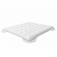 TOPPER 160x200 cm aus 500 g Watte | Gepolsterter Matratzenschoner | Atmungsaktiver Mikrofaserbezug mit elastischen Eckbändern - Weiß, Textil (160/200cm) - The White Stone