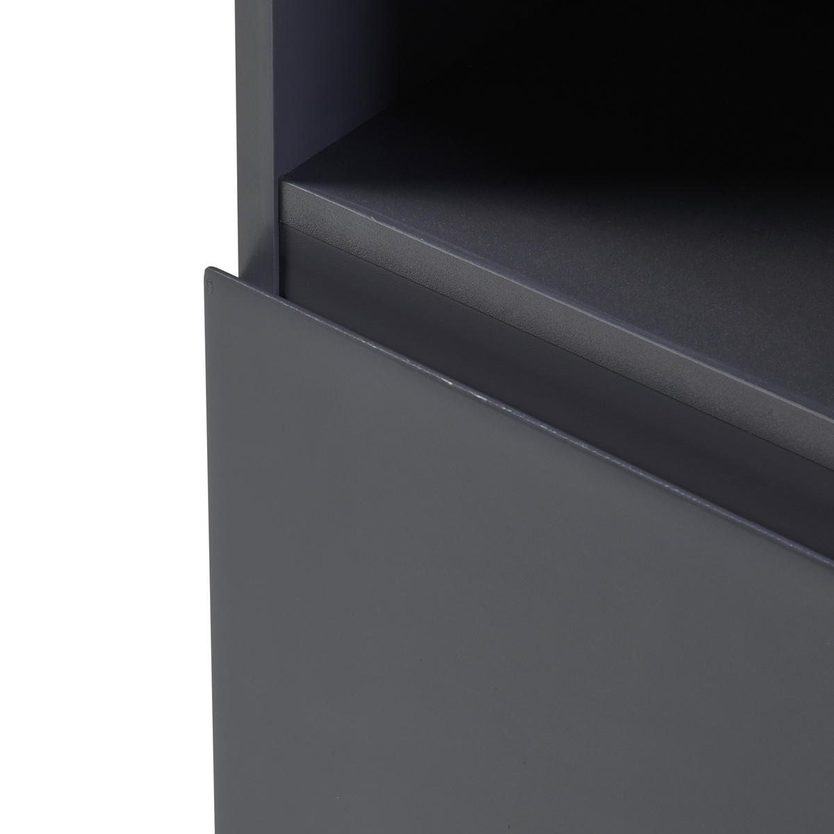 HOCHSCHRANK Overath - Naturfarben/Grau, Eichenholz/Holzwerkstoff (30/160/30cm) - [en.casa]