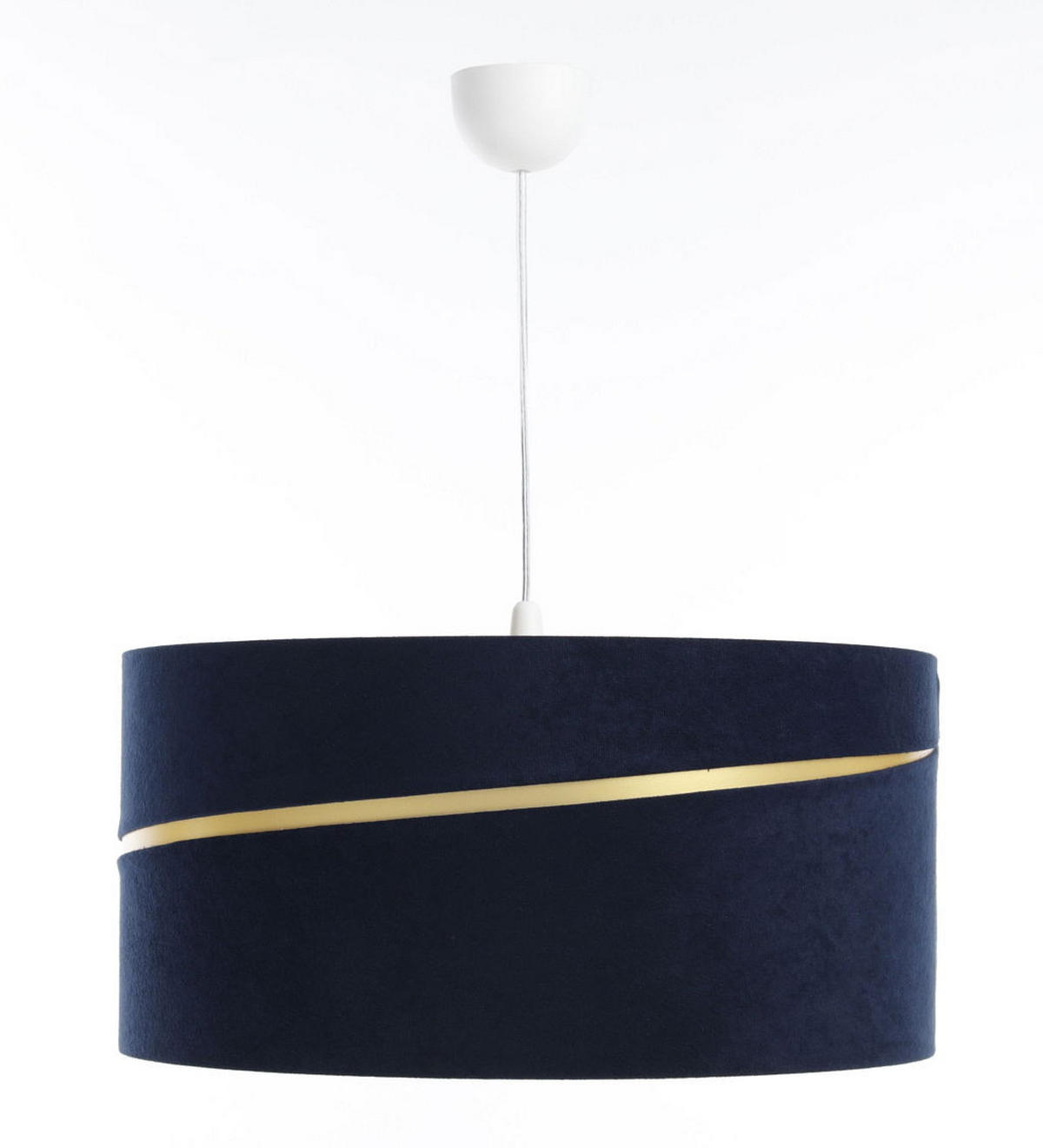 HÄNGELEUCHTE Blau 40/20 cm - Blau/Goldfarben, Kunststoff (40/0.4/20cm) - ONZENO