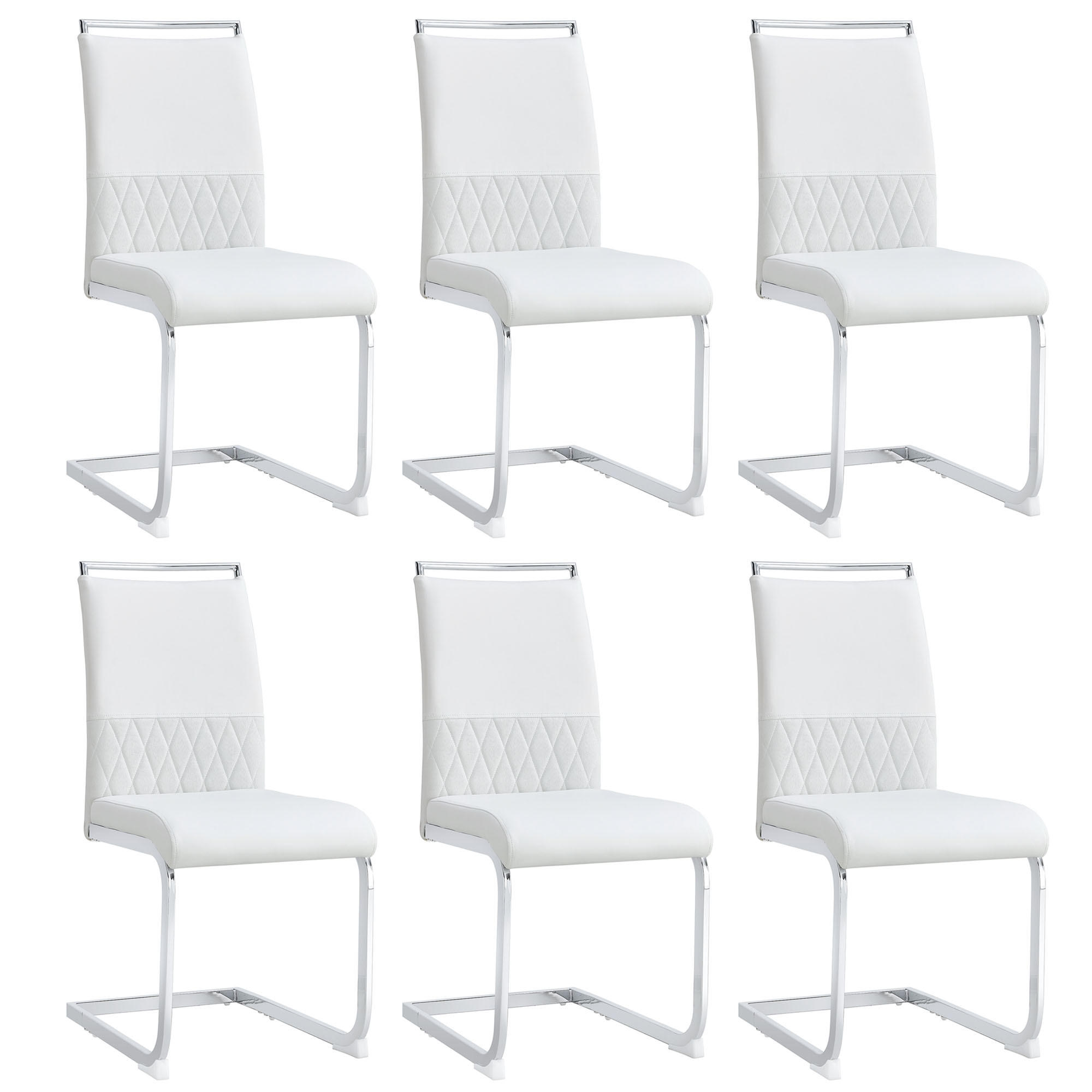 SCHWINGSTUHL DE-35903 6er-Set mit Querstreifen-Rückenlehne Weiß - Weiß, Metall (48/95/42cm) - ComfortXL
