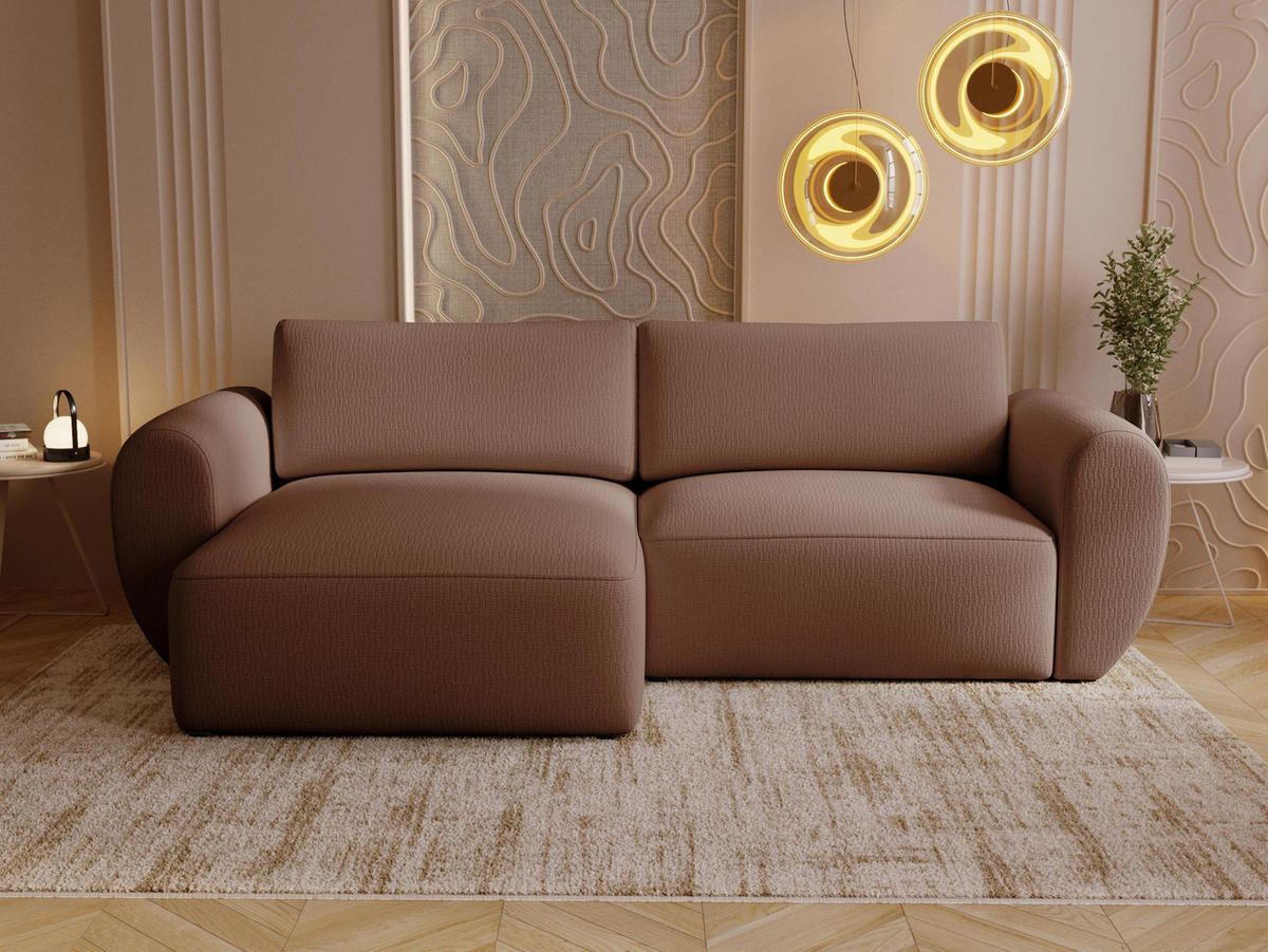 ECKSOFA Suzi - Dunkelbraun/Schwarz, Holzwerkstoff/Kunststoff (147/261cm) - MIRJAN24