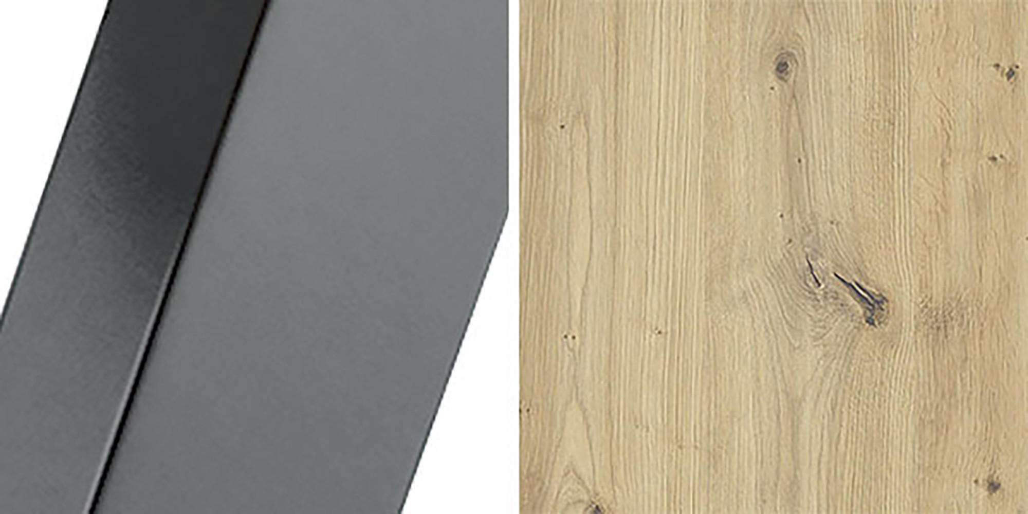 ESSTISCH Borte Eiche Artisan / Graphit 100/138 / 100 / 76cm - Graphitfarben/Eiche Artisan, Holz/Holzwerkstoff (100/100/76cm) - Feldmann-Wohnen