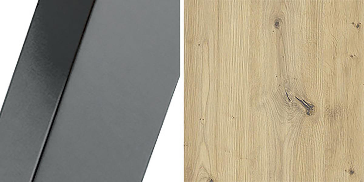 ESSTISCH Borte Eiche Artisan / Graphit 100/138 / 100 / 76cm - Graphitfarben/Eiche Artisan, Holz/Holzwerkstoff (100/100/76cm) - Feldmann-Wohnen