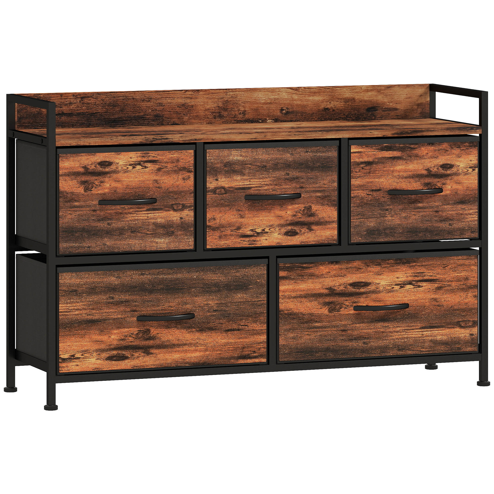 Homcom Kommode Braun 29x63x98 cm