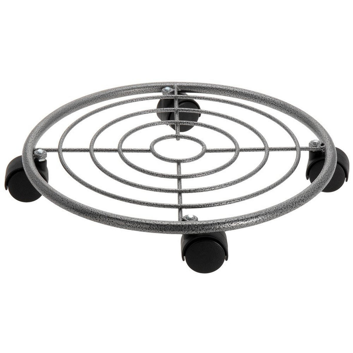TOPFSTÄNDER Metall mit Rädern 35 cm - Silberfarben, Metall (35/35/35cm)