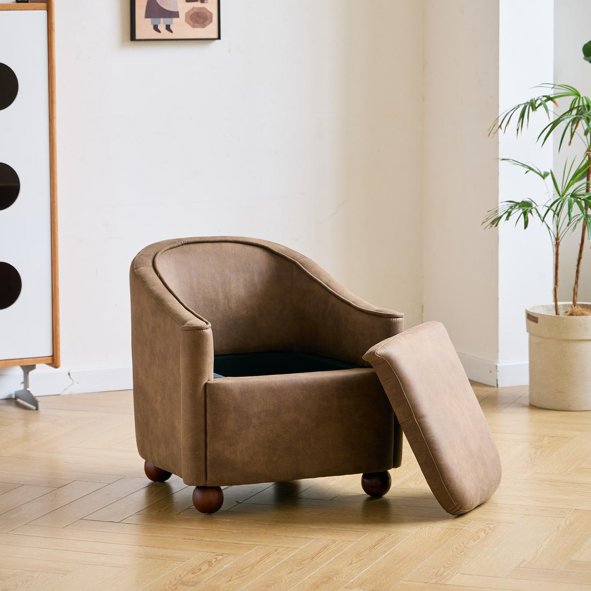 SESSEL Holz Braun - Braun, Holz (61/63/63cm) - Nordlys