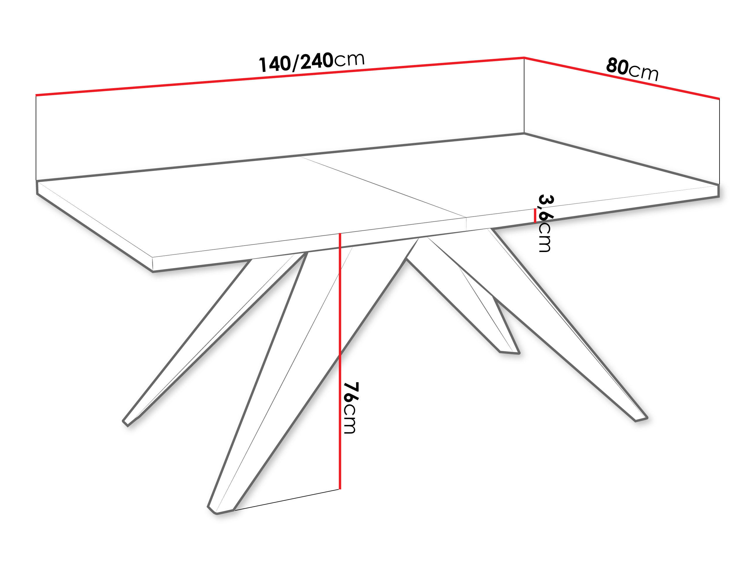 Thumbnail - Mirjan24 Tisch, Mehrfarbig, Holzwerkstoff, Rechteckig,Rechteckig, 140x76x80 cm, Esszimmer, Tische, Esstische