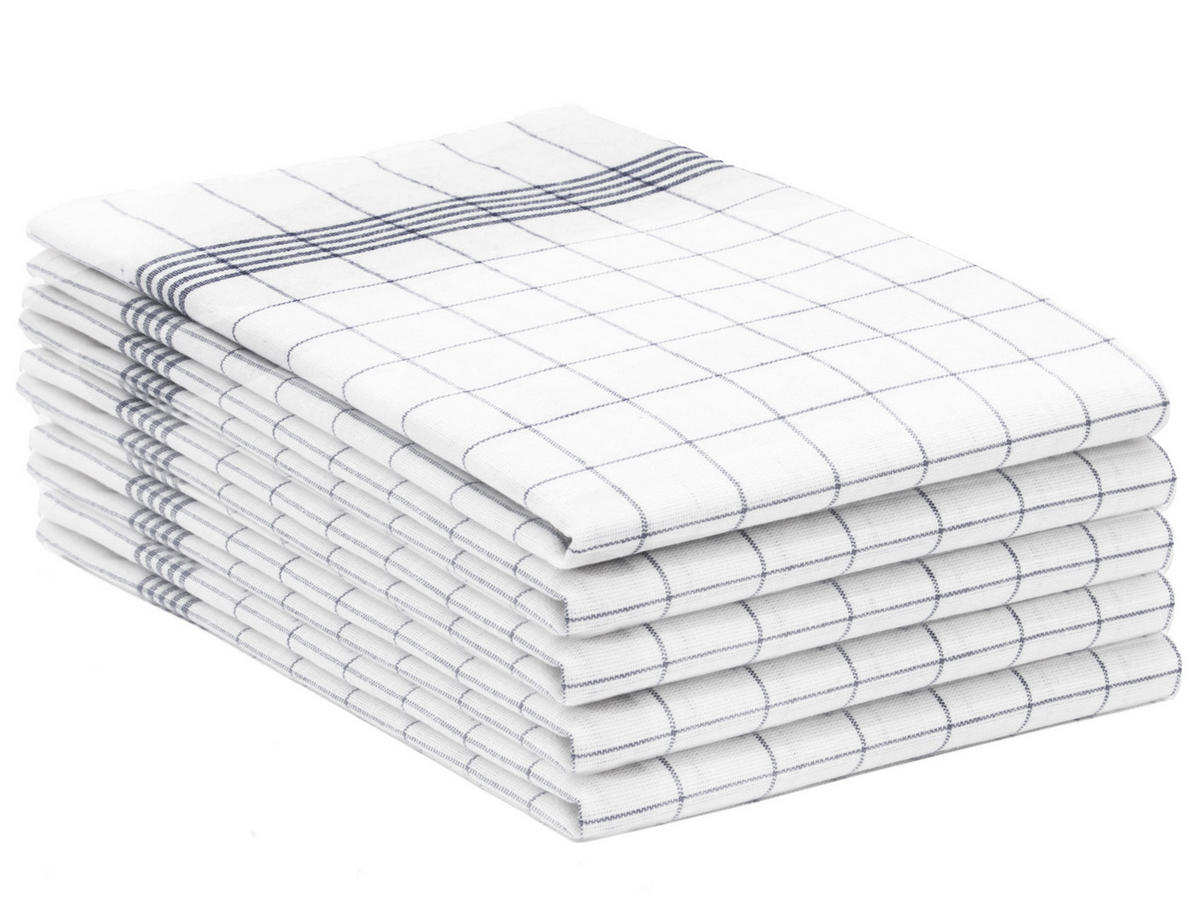 GESCHIRRTÜCHER, 5er-Set, 100% Baumwolle - Grau, Textil (50/70cm) - Zollner