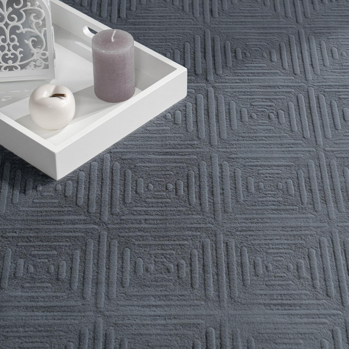KURZFLORTEPPICH, einfarbig, Florhöhe 10 mm, Anthrazit, 120 x 160 cm - Anthrazit, Textil (120/160cm) - KADIMA DESIGN