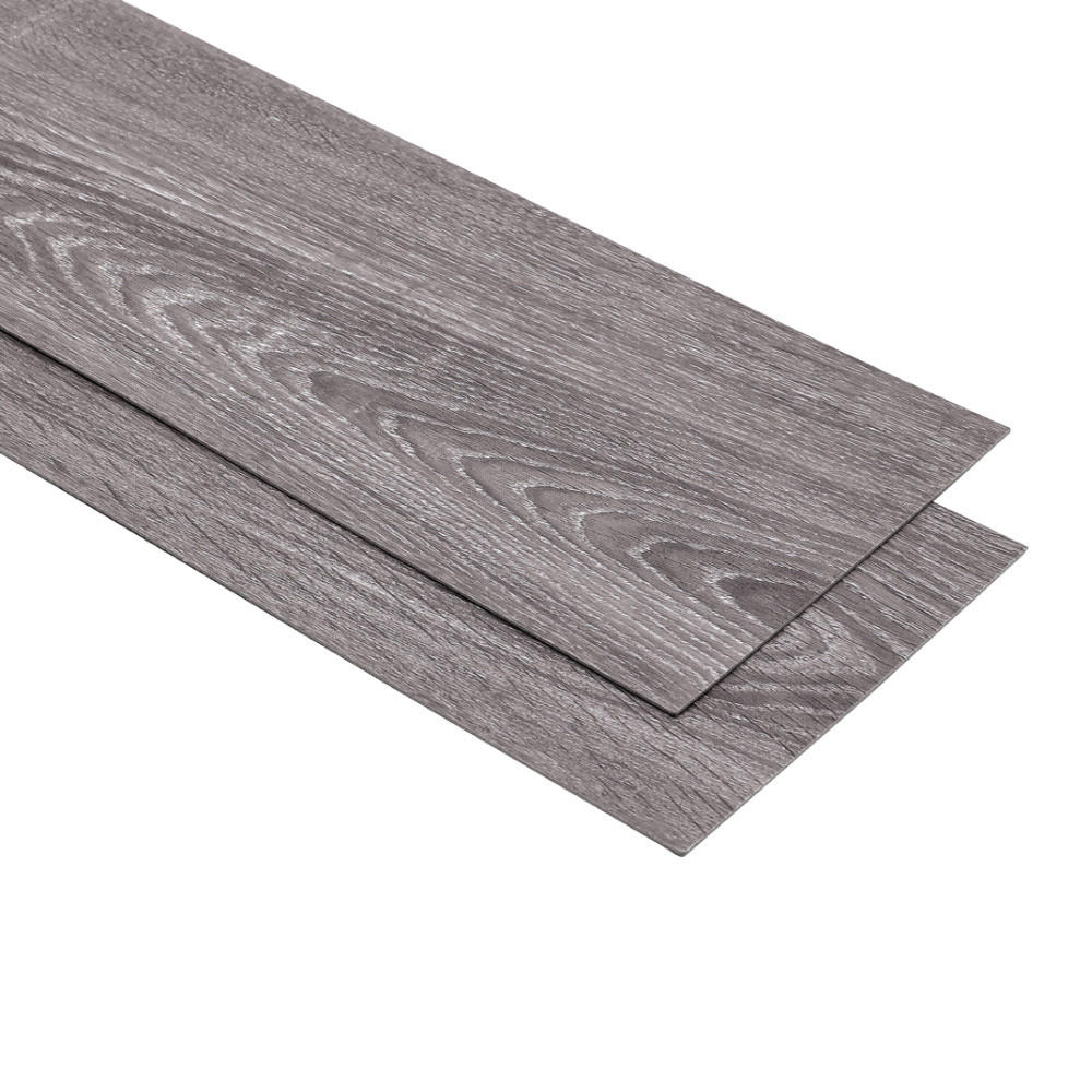 VINYLBODEN 5m²/36-TLG. selbstklebend PVC - Graubraun, Kunststoff (0.2/91.5/15.2cm) - Livingandhome