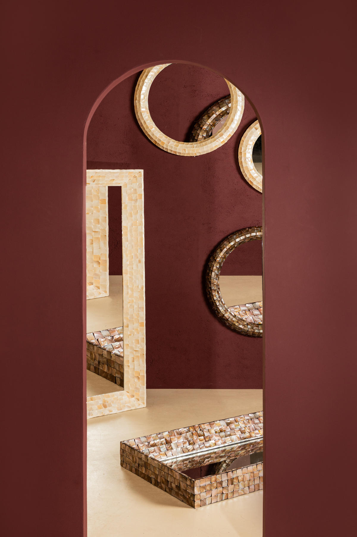 SPIEGEL Chelsae Beige 71/13/161cm - Beige, Naturmaterialien (13/161/71cm) - PTMD Collection