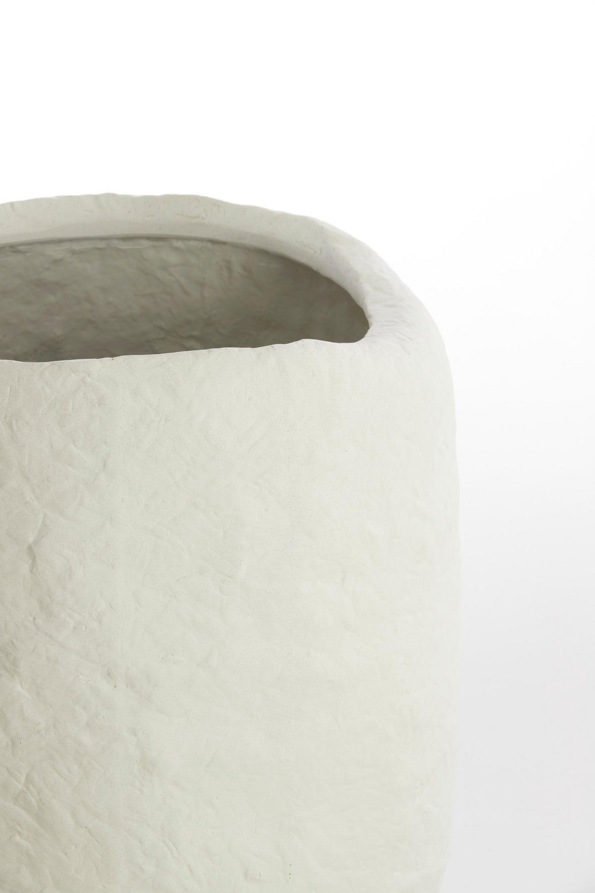 VASE Tingri Weiß Ø59/90 cm - Weiß, Stein (90cm) - Light & Living