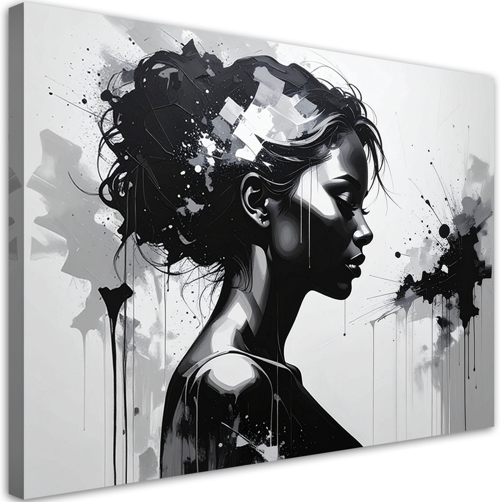 Feeby Wandbild, Schwarz 100x70 cm