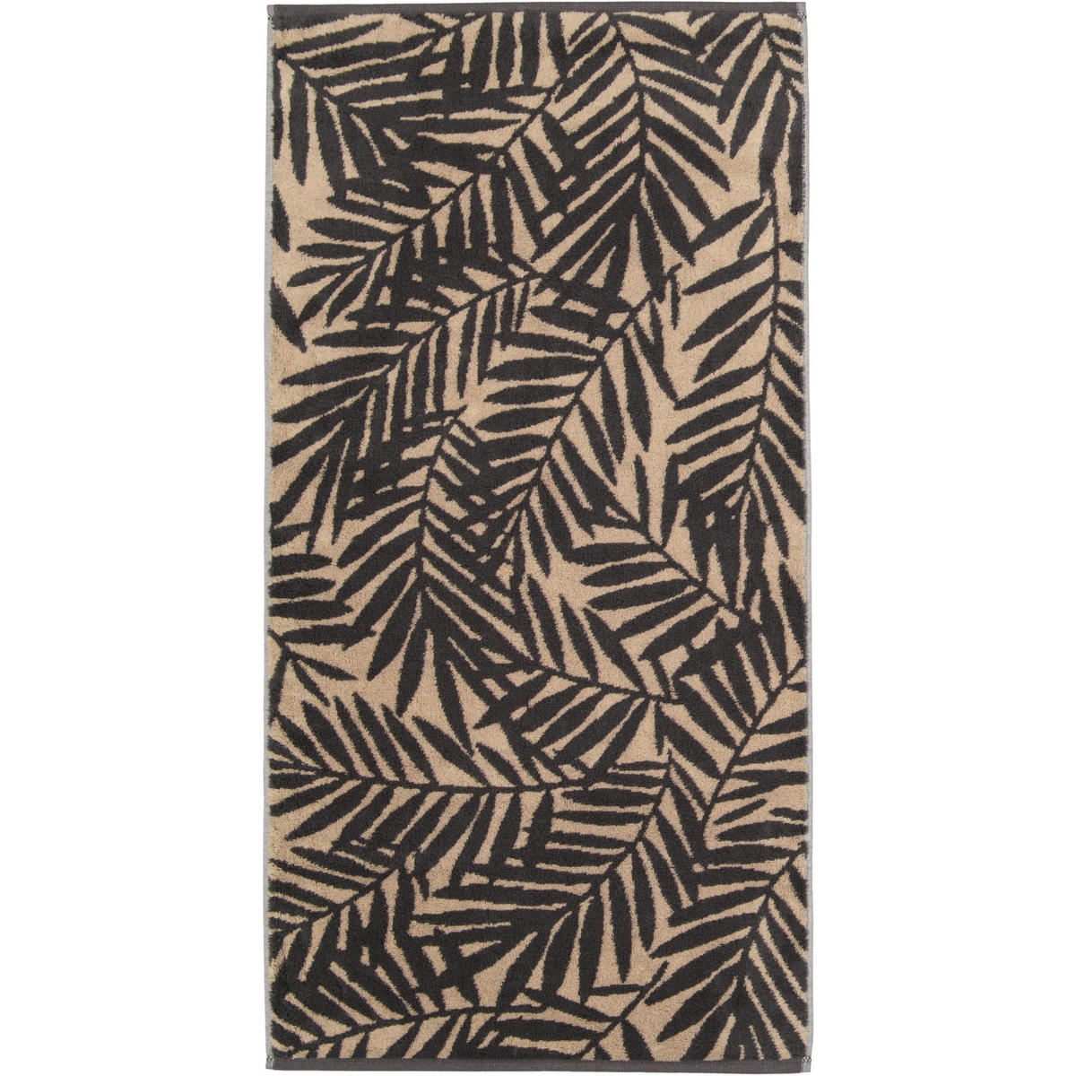 HANDTUCH MAISON BLÄTTER 6267 BASALT - 37 - Grau, Textil (50/100cm) - Cawoe