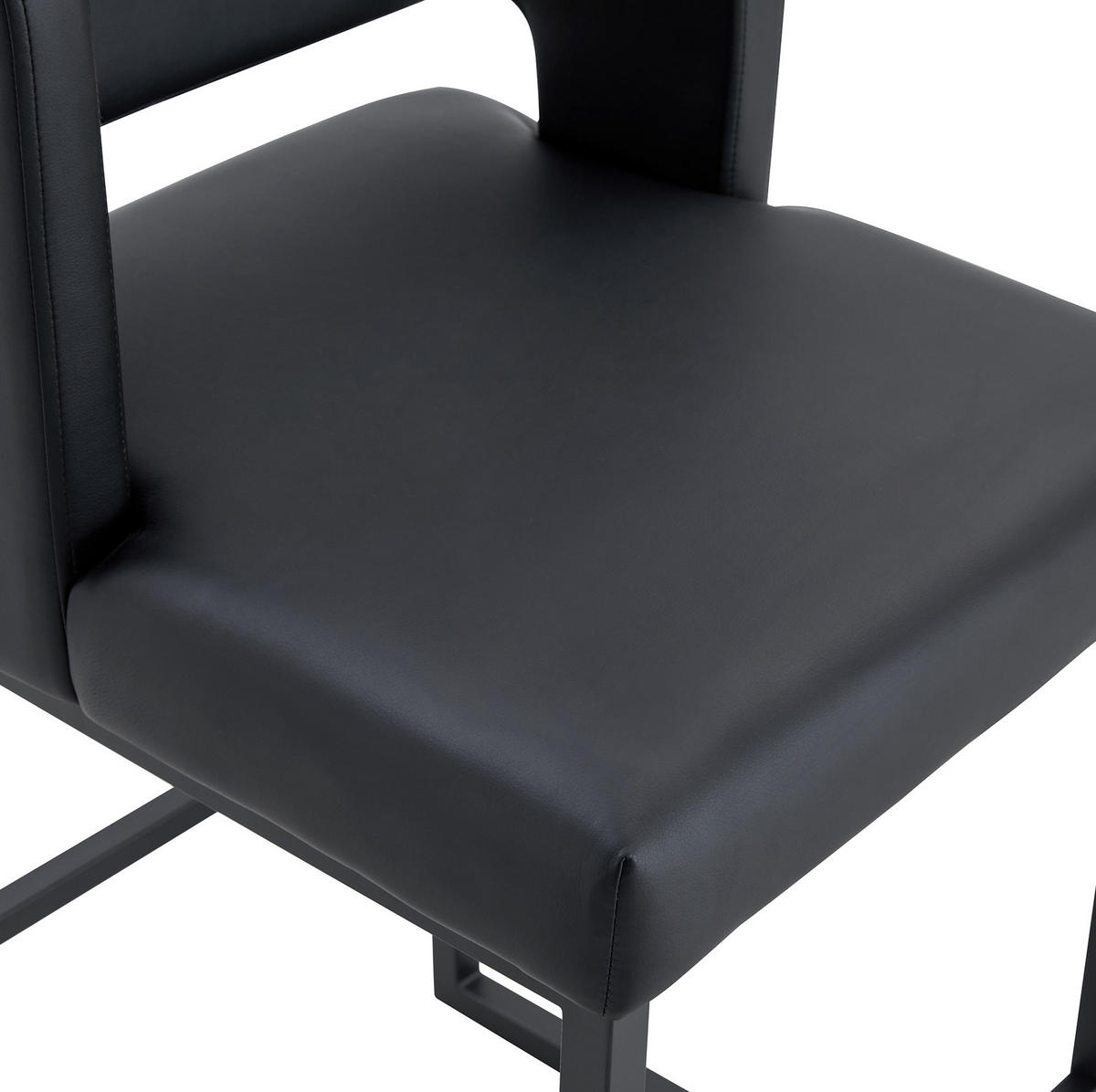 BARSTUHL 2er-Set nordisches Design 91,4 cm Metall/PU Black - Schwarz, Metall (53.3/91.4/48cm) - Meubliv