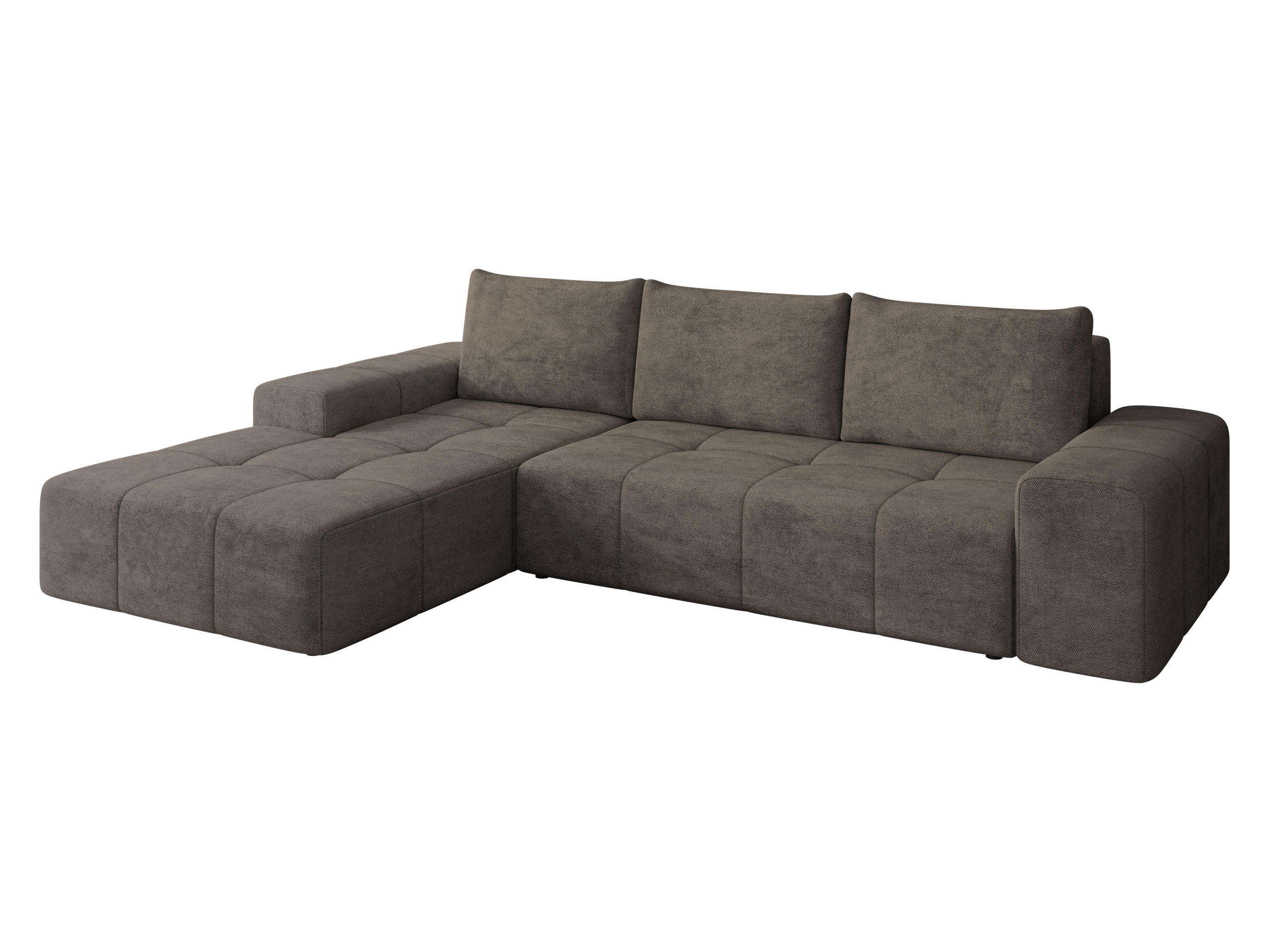 ECKSCHLAFSOFA Tonseo L, Seite: Links - Dunkelbraun/Schwarz, Holz/Kunststoff (275/173cm) - MIRJAN24