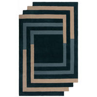 WOLLTEPPICH Labyrinth Muster, Geometrisch, Wohnzimmer Türkis-Beige Shaped 120x180 - Grün, Textil (120/180cm) - KADIMA DESIGN